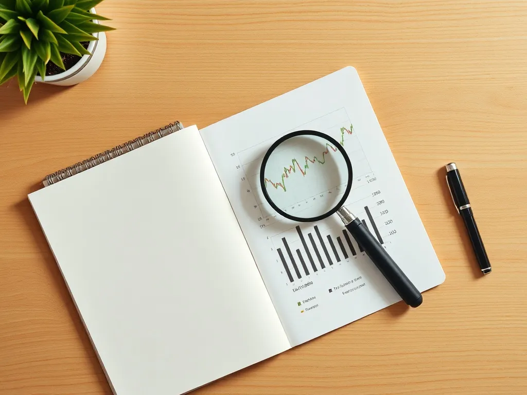 A minimalist top-down photo of a clean wooden desk with a no